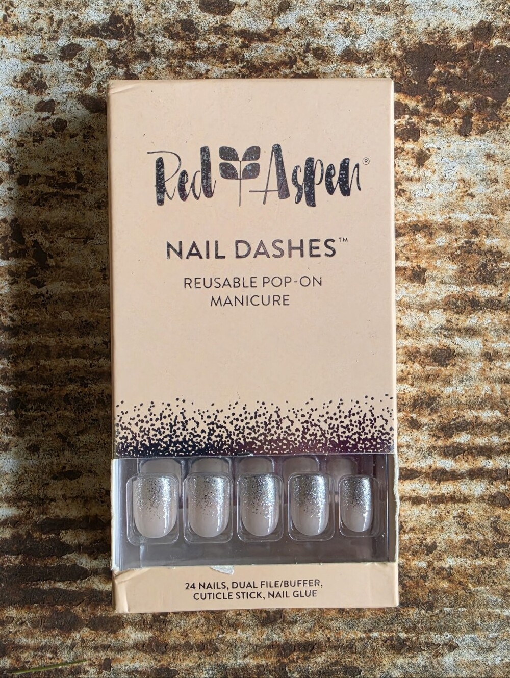 Red Aspen Press On Nail Dashes